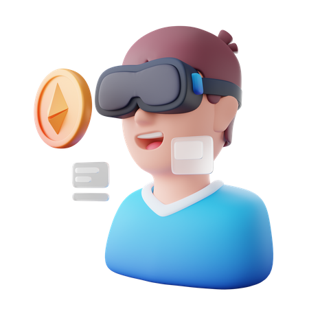 Nft usando vr  3D Icon