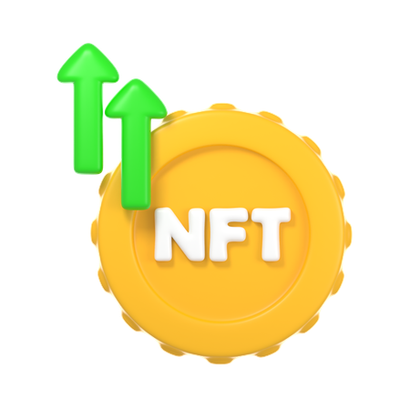 NFT Value Up  3D Icon