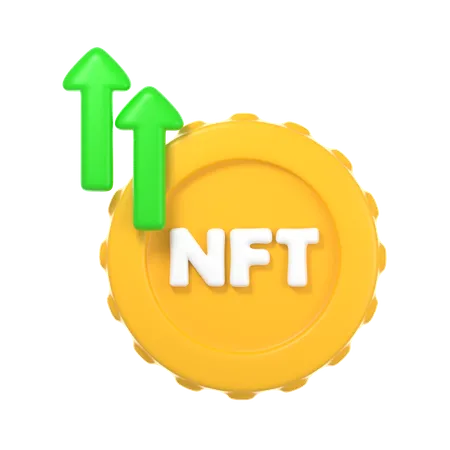 NFT Value Up  3D Icon