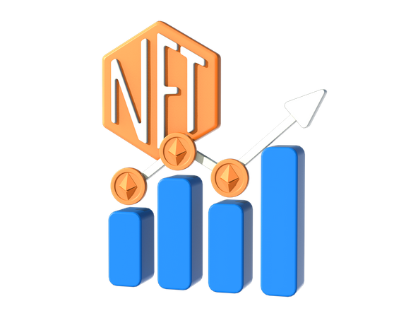 Nft Value Up  3D Illustration