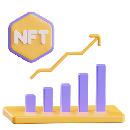 Nft Value Up  3D Illustration