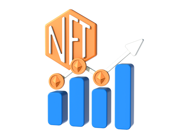 Nft Value Up 3D Illustration