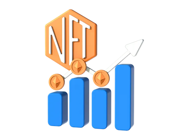 Nft Value Up 3D Illustration