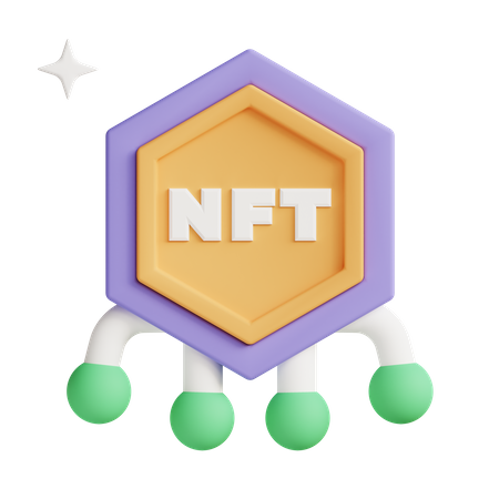 NFT-Verbindung  3D Illustration