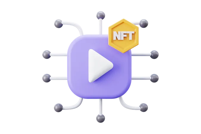 Nft Video  3D Icon