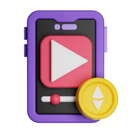 Nft Video  3D Icon