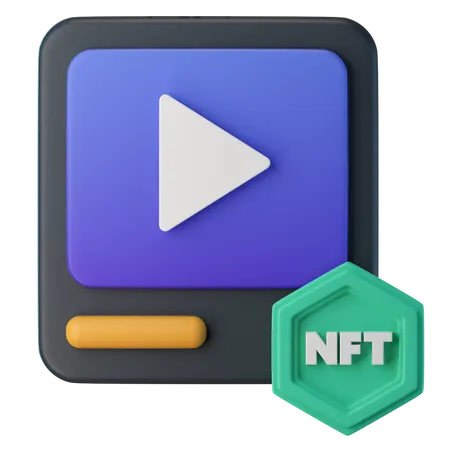 NFT Video  3D Icon