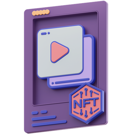 Nft Video  3D Illustration