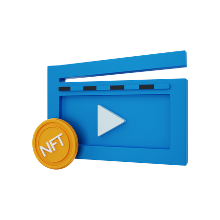 NFT video  3D Illustration