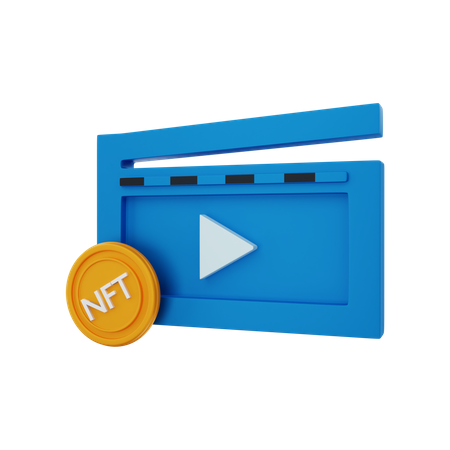 NFT video  3D Illustration