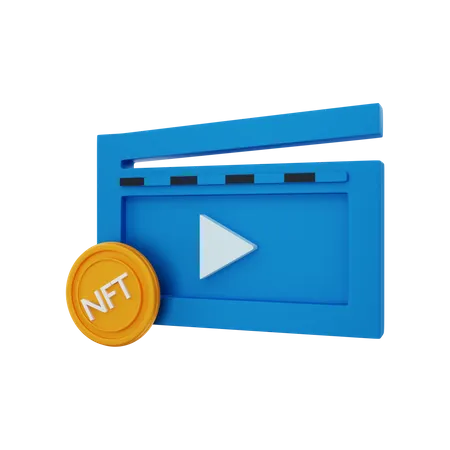 NFT video 3D Illustration