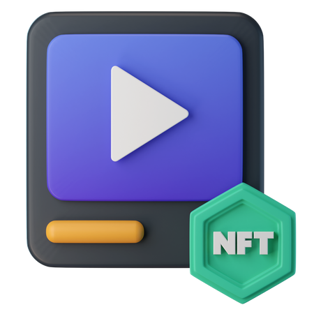 NFT Video 3D Icon