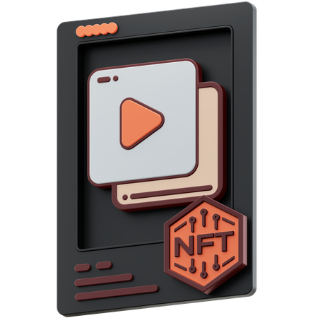 NFT Video 3D Icon