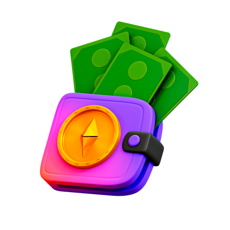 NFT Wallet  3D Illustration