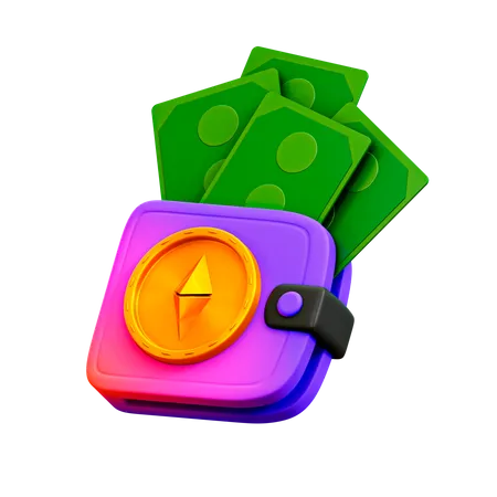 NFT Wallet  3D Illustration