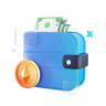 nft wallet 3d logo