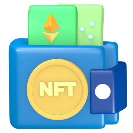 NFT Wallet 3D Illustration