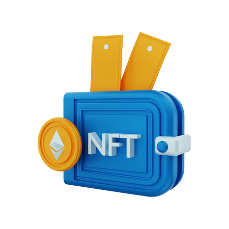 NFT wallet 3D Illustration