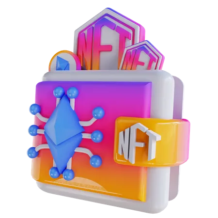 3 D Illustration NFT Wallet 3D Icon