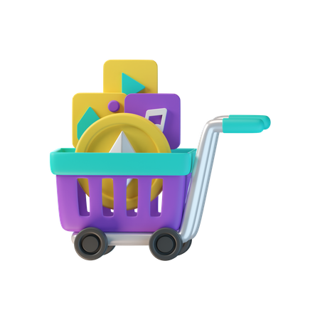NFT-Warenkorb  3D Icon