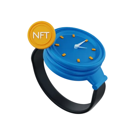 NFT watch  3D Illustration