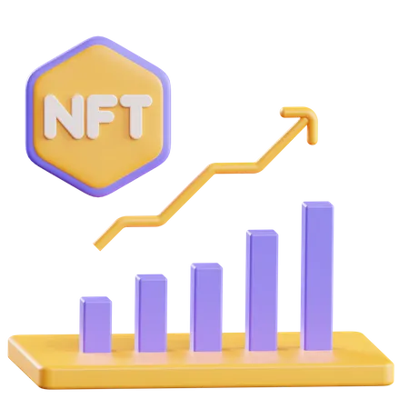 NFT-Wert steigt  3D Illustration