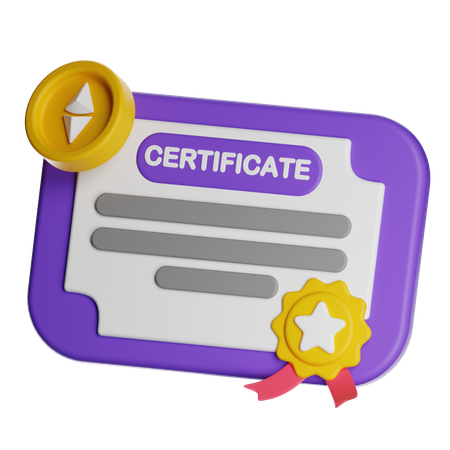 NFT-Zertifikat  3D Icon