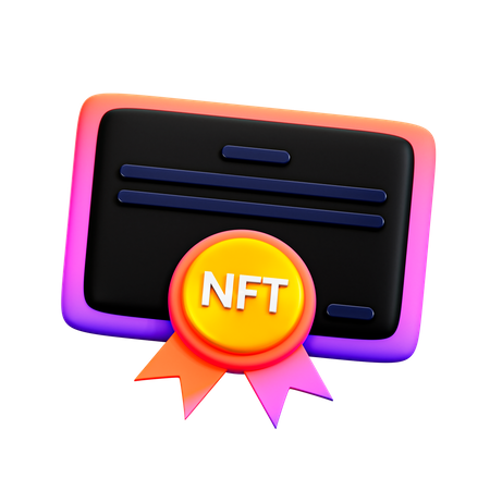 NFT-Zertifikat  3D Icon