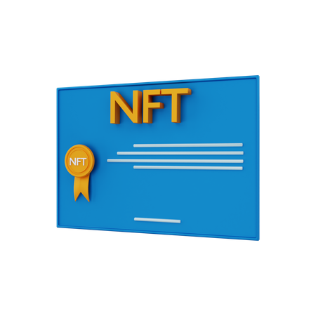 NFT-Zertifikat  3D Icon