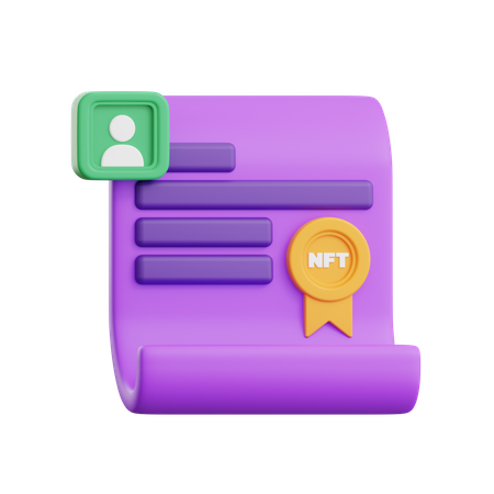NFT-Zertifikat  3D Icon