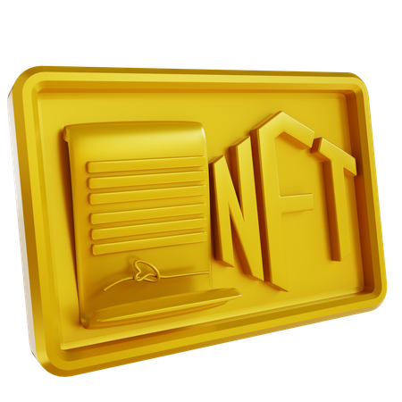 NFT-Zertifikat  3D Icon
