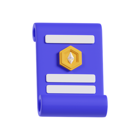 NFT-Zertifikat  3D Icon