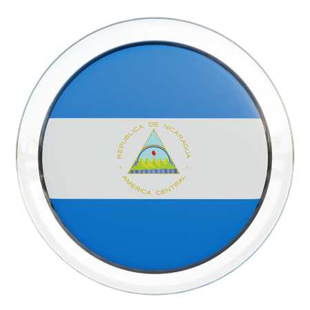 Bandera Redonda de Nicaragua  3D Icon