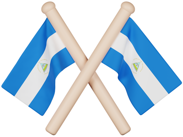 Nicaragua Flag  3D Icon