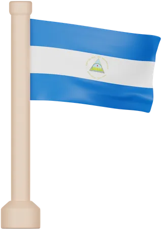 Nicaragua Flag  3D Icon