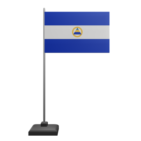 Nicaragua Flag  3D Icon