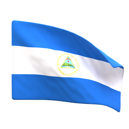 Nicaragua Flag  3D Icon