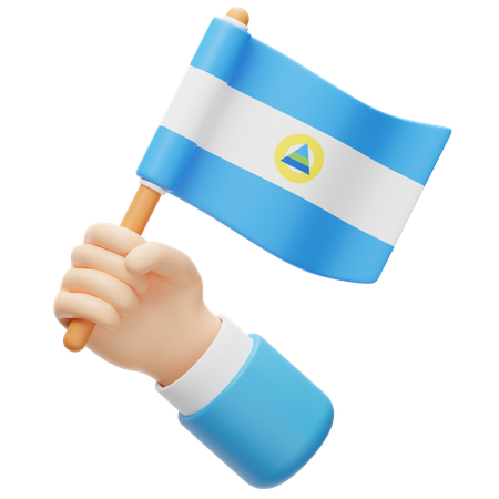 Nicaragua-Flagge  3D Icon