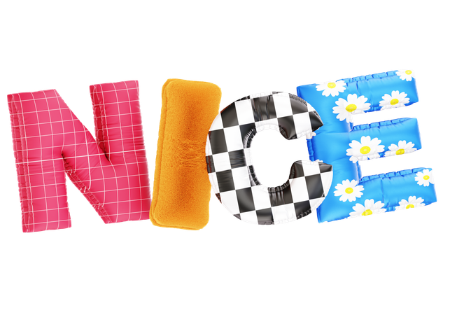 Nice Balloon Text  3D Icon