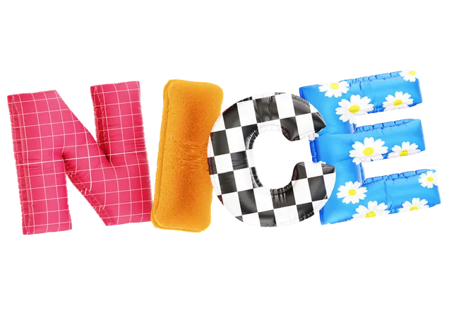 Nice Balloon Text  3D Icon