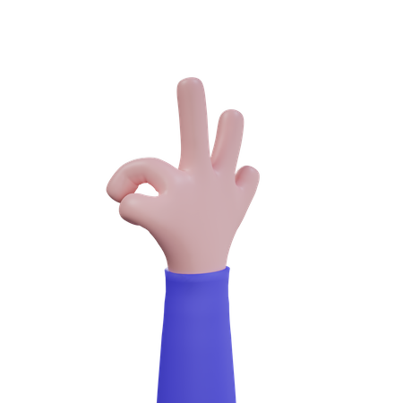 Nice Hand Gesture  3D Icon