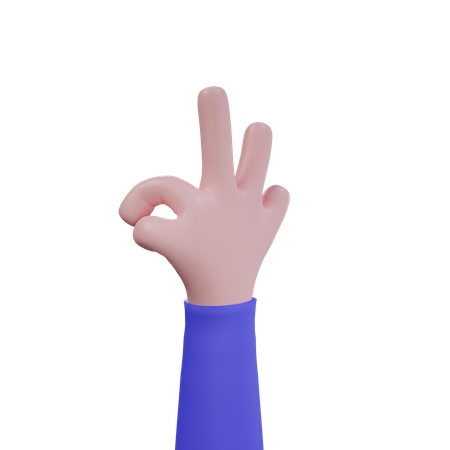 Nice Hand Gesture  3D Icon