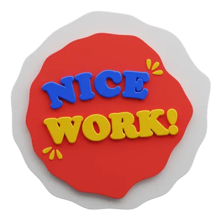Nice Work Word mark  3D Icon