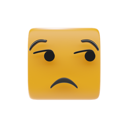 Emoji mit nicht amüsiertem Gesicht  3D Icon