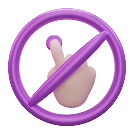 „Nicht berühren“-Handbewegung  3D Icon