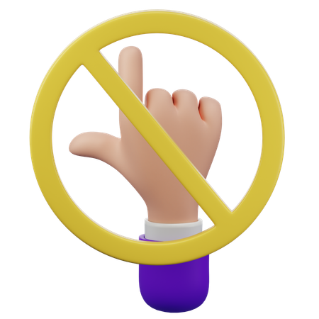 Handbewegung nicht berühren  3D Icon