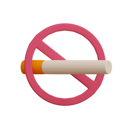 Rauchen verboten  3D Illustration