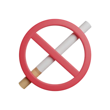 Warnschild Rauchen Verboten 3D Illustration