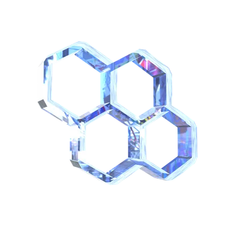 Forme abstraite de rayon de miel  3D Icon