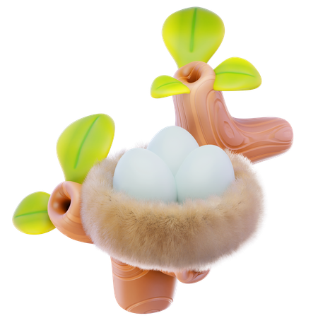 Nid d'oiseau  3D Icon